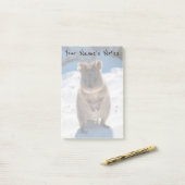 Personalisiertes Niedliches und glückliches Quokka Post-it Klebezettel (Auf Schreibtisch)