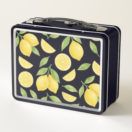 Personalisiertes Niedliches Wasserfarbenmuster Metall Brotdose (Rückseite)