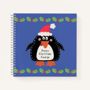 Personalisiertes Niedliches Weihnachts-Penguin-Not Notizblock