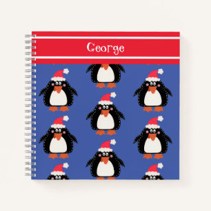 Personalisiertes Niedliches Weihnachts-Penguin-Not Notizblock