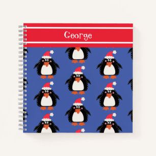 Personalisiertes Niedliches Weihnachts-Penguin-Not Notizblock
