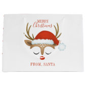 Personalisiertes Niedliches Weihnachtsfest Große Geschenktüte (Vorderseite)