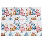 Personalisiertes Niedliches Weihnachtsgebäck Große Geschenktüte (Vorderseite)