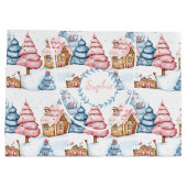 Personalisiertes Niedliches Weihnachtsgebäck Große Geschenktüte (Rückseite)