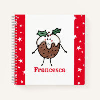 Personalisiertes Niedliches WeihnachtspudNotebook