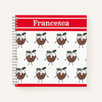 Personalisiertes Niedliches WeihnachtspudNotebook