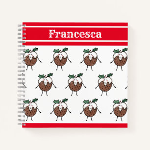 Personalisiertes Niedliches WeihnachtspudNotebook Notizblock
