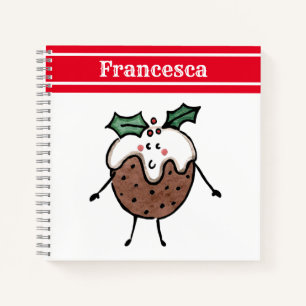 Personalisiertes Niedliches WeihnachtspudNotebook Notizblock