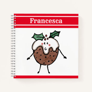 Personalisiertes Niedliches WeihnachtspudNotebook Notizblock