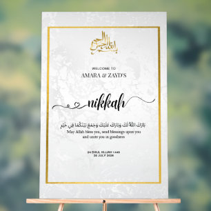 Personalisiertes Nikkah Akryllisches Zeichen - wei Acrylschild