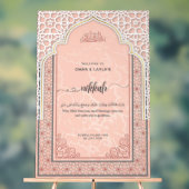 Personalisiertes Nikkah Begrüßungszeichen Acrylschild (Neutral)