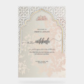 Personalisiertes Nikkah Begrüßungszeichen | islami Acrylschild (Vorderseite)