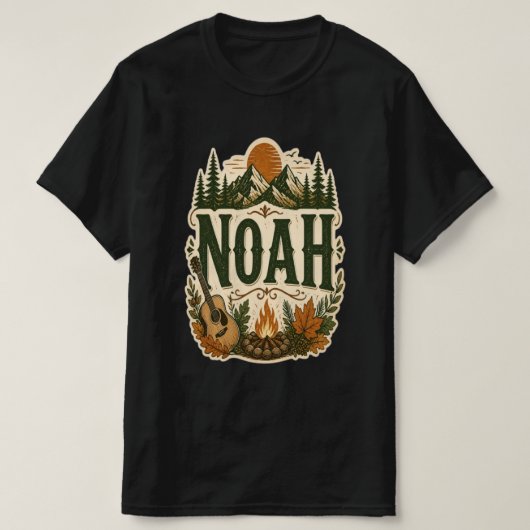 Personalisiertes Noah Camping T-Shirt (Design vorne)