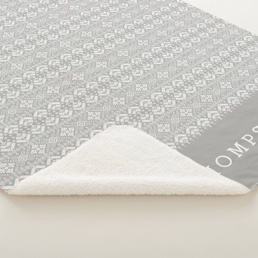 Personalisiertes nordisches Sweater Muster Sherpadecke (3/4)