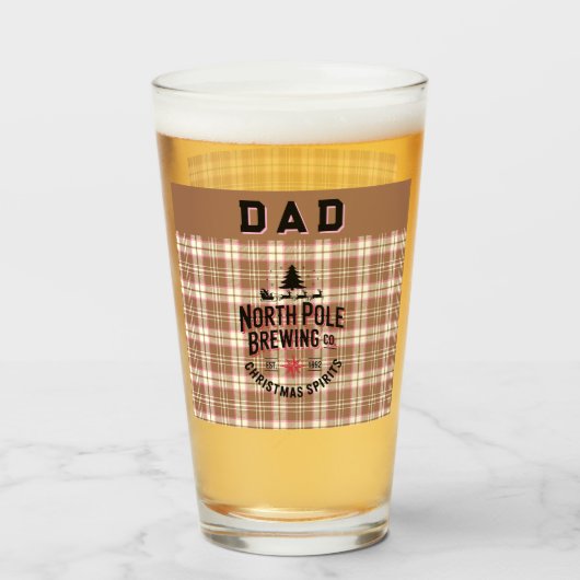 Personalisiertes North Pole Brewing Holiday Ale Glas (Vorne (Gefüllt))