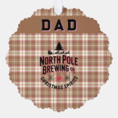 Personalisiertes North Pole Brewing Weihnachtsfest Ornament Karte (Vorderseite)
