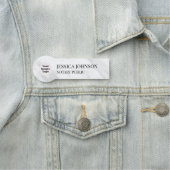 Personalisiertes Notarlogo aus weißem und grauem M Namensschild (Beispiel)