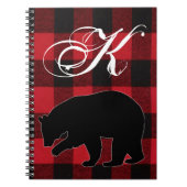 Personalisiertes Note Book Red Buffalo Kariert Bär Notizblock (Vorderseite)