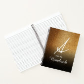 Personalisiertes Notebook aus Gold Glitzer Notizblock (Innenseite)