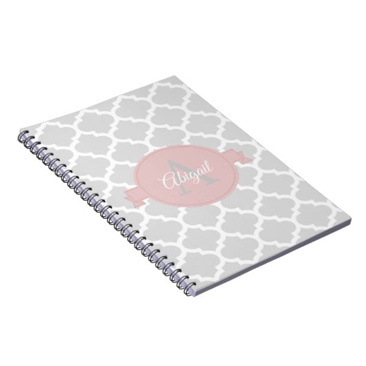 Personalisiertes Notebook aus rosa Quatrefolie Notizblock (Rechte Seite)