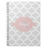 Personalisiertes Notebook aus rosa Quatrefolie Notizblock (Vorderseite)