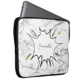 Personalisiertes Notebook-Comic aus Marmor Laptopschutzhülle (Vorne Rechts)