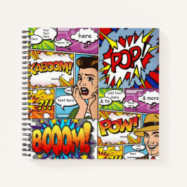 Personalisiertes Notebook - Comic-Blasen Notizblock