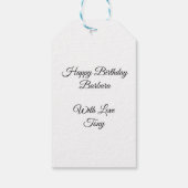 Personalisiertes Notebook-Emoji-Mädchen Geschenkanhänger (Rückseite)