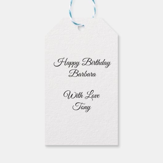 Personalisiertes Notebook-Emoji-Mädchen Geschenkanhänger (Rückseite)