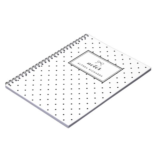 Personalisiertes Notebook für kleine Polka Dots Notizblock (Linke Seite)