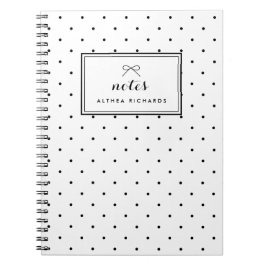 Personalisiertes Notebook für kleine Polka Dots Notizblock