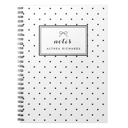 Personalisiertes Notebook für kleine Polka Dots Notizblock (Vorderseite)