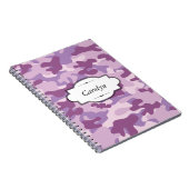 Personalisiertes Notebook für lila Camouflage Notizblock (Rechte Seite)