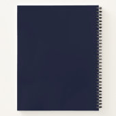 Personalisiertes Notebook für Navy Blue und Blush Notizblock (Rückseite)