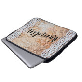 Personalisiertes Notebook-Gehäuse Stallholzplatte Laptopschutzhülle (Vorne Knopf)