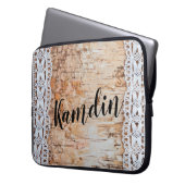 Personalisiertes Notebook-Gehäuse Stallholzplatte Laptopschutzhülle (Vorderseite Links)