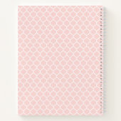 Personalisiertes Notebook in Rosa Notizblock (Rückseite)