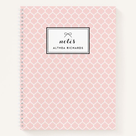Personalisiertes Notebook in Rosa Notizblock (Vorderseite)