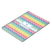 Personalisiertes Notebook - Mehrfarbige Zigzags Notizblock (Linke Seite)
