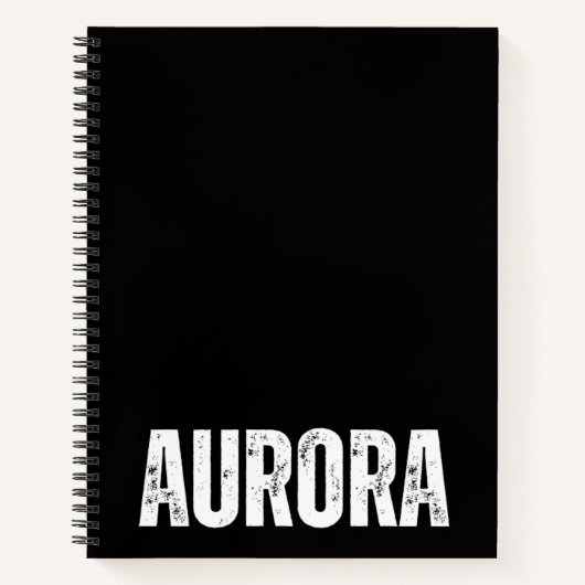 Personalisiertes Notebook mit Aurora Notizblock (Vorderseite)