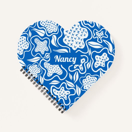 Personalisiertes Notebook mit Blue-Cross-Stitch Notizblock (Vorderseite)