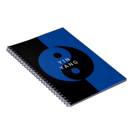 Personalisiertes Notebook mit Blue Yin und Yang-Sy Notizblock (Rechte Seite)