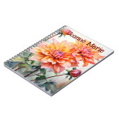 Personalisiertes Notebook mit Blume Notizblock (Linke Seite)