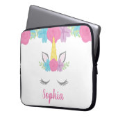 Personalisiertes Notebook mit Blumeneinfassfeld Laptopschutzhülle (Vorderseite Links)