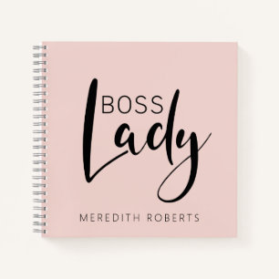 Personalisiertes Notebook mit Blush Pink Boss Lady Notizblock