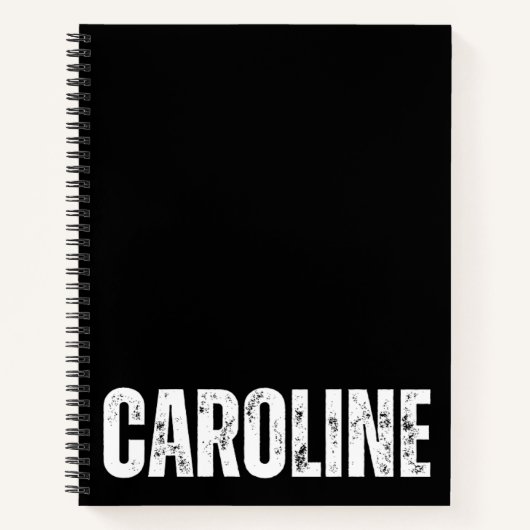 Personalisiertes Notebook mit Caroline Notizblock (Vorderseite)
