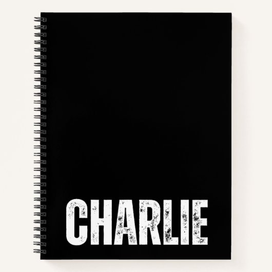 Personalisiertes Notebook mit Charlie Notizblock (Vorderseite)