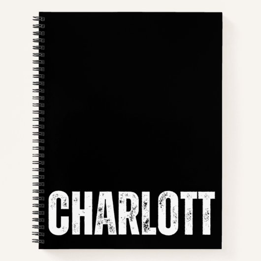 Personalisiertes Notebook mit Charlotte Notizblock (Vorderseite)