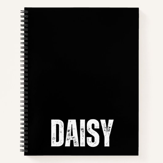 Personalisiertes Notebook mit Daisy Notizblock (Vorderseite)