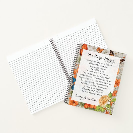 Personalisiertes Notebook mit dem Lord's Prayer Notizblock (Innenseite)
